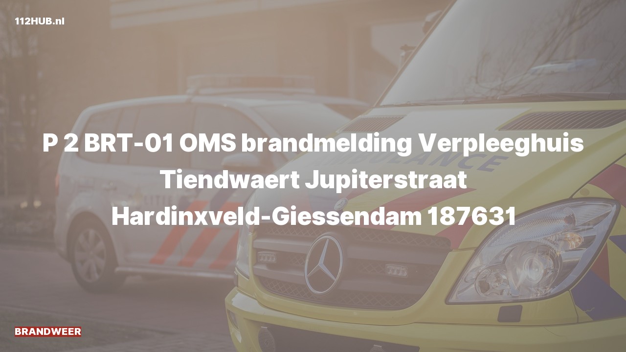 Deelafbeelding voor Brandweer met gepaste spoed voor automatische brandmelding naar de Jupiterstraat in Hardinxveld-Giessendam.