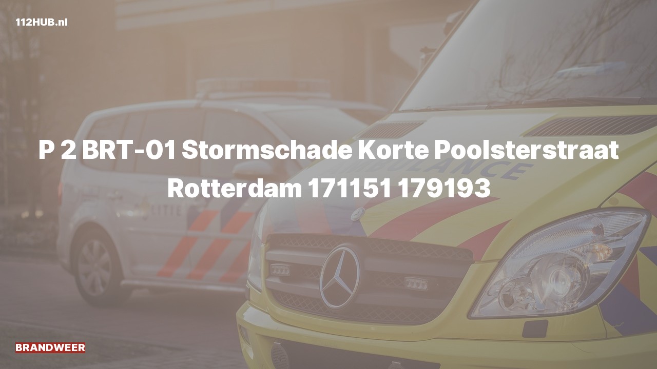 Deelafbeelding voor De brandweer is met gepaste spoed uitgerukt naar de Korte Poolsterstraat in Rotterdam
