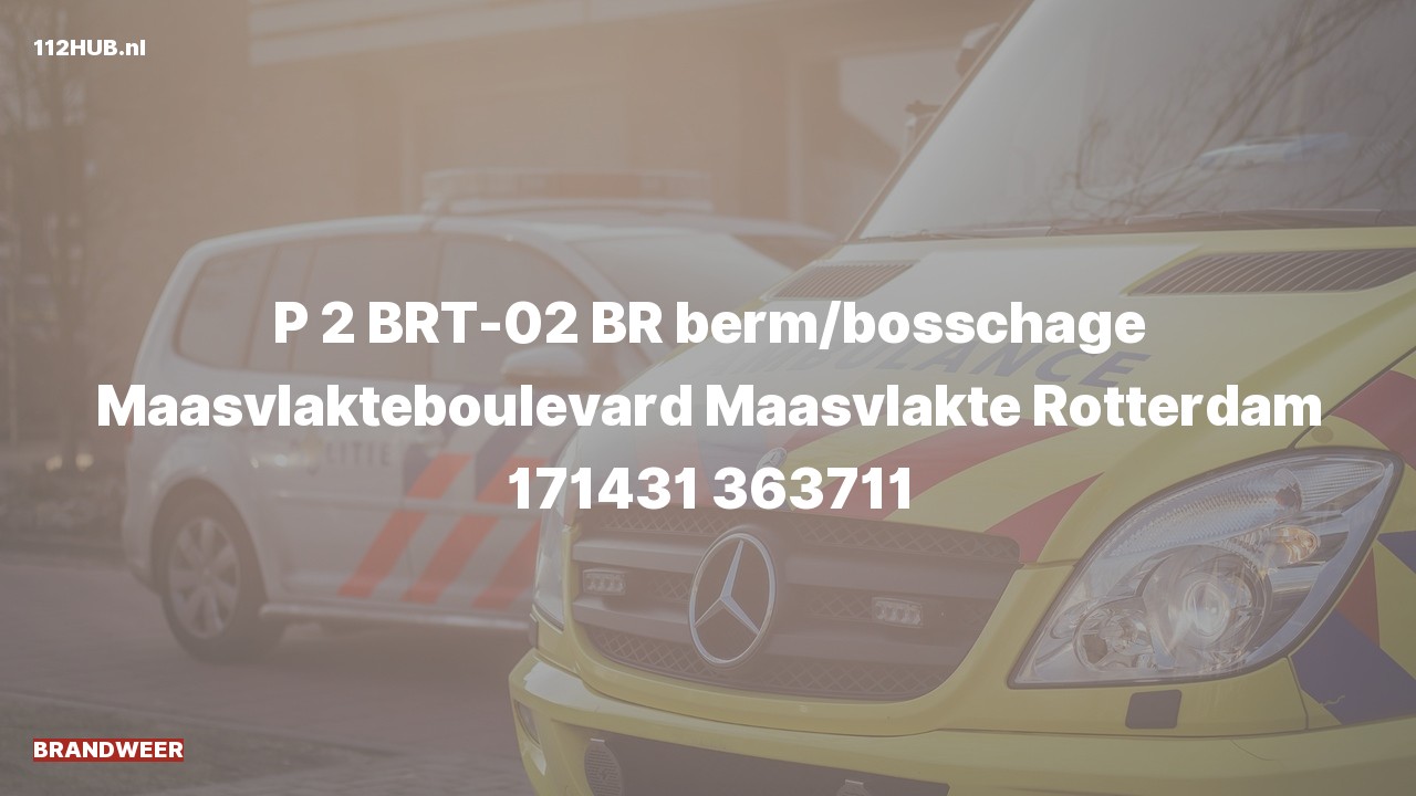 Deelafbeelding voor Brandweer met gepaste spoed naar de Maasvlakteboulevard in Maasvlakte Rotterdam.
