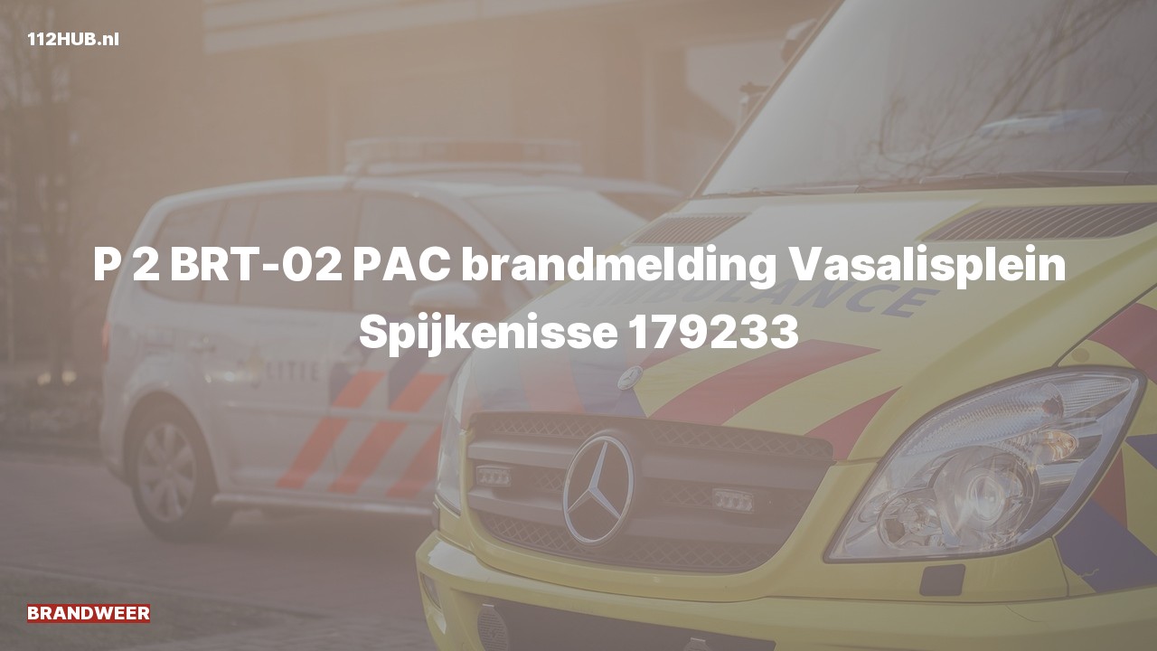 Deelafbeelding voor Brandweer met gepaste spoed voor brandmelding naar de Vasalisplein in Spijkenisse.
