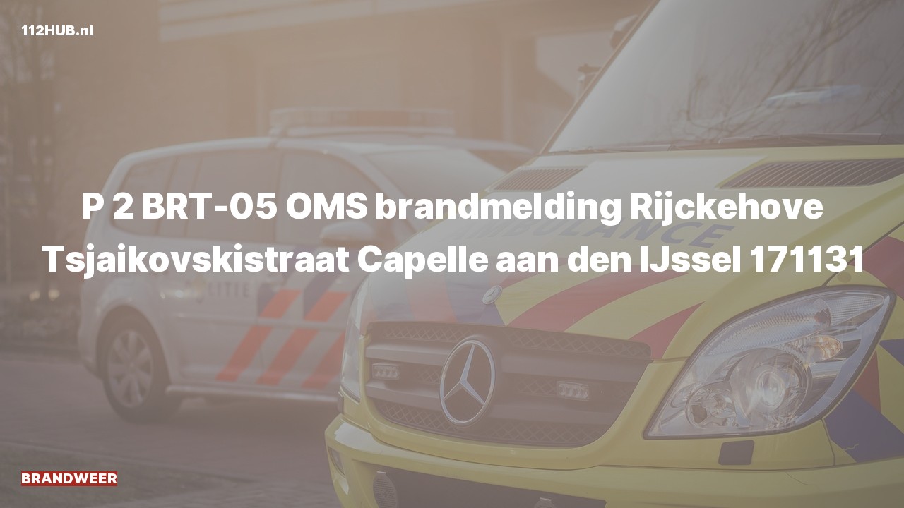 Deelafbeelding voor Brandweer met gepaste spoed voor automatische brandmelding naar de Tsjaikovskistraat in Capelle aan den IJssel.