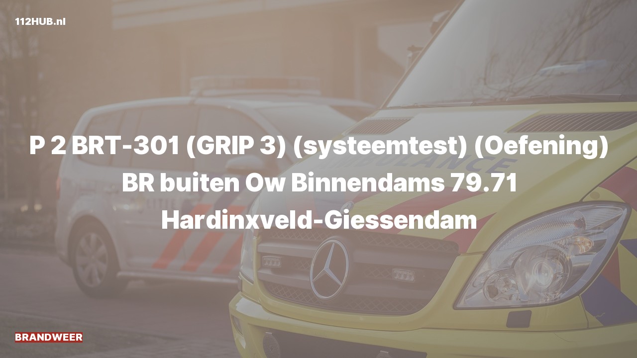 Deelafbeelding voor De brandweer is met gepaste spoed uitgerukt (oefening) voor een brand naar de Binnendams in Hardinxveld-Giessendam
