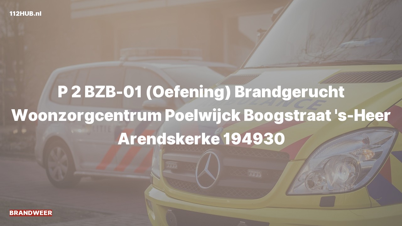 Deelafbeelding voor De brandweer is met gepaste spoed uitgerukt (oefening) voor een brandgerucht naar de Boogstraat in 's-Heer Arendskerke