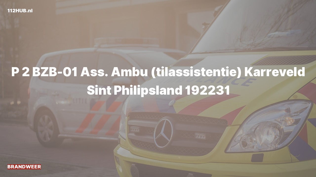 Deelafbeelding voor Brandweer met gepaste spoed voor ambulance-assistentie naar de Karreveld in Sint Philipsland.