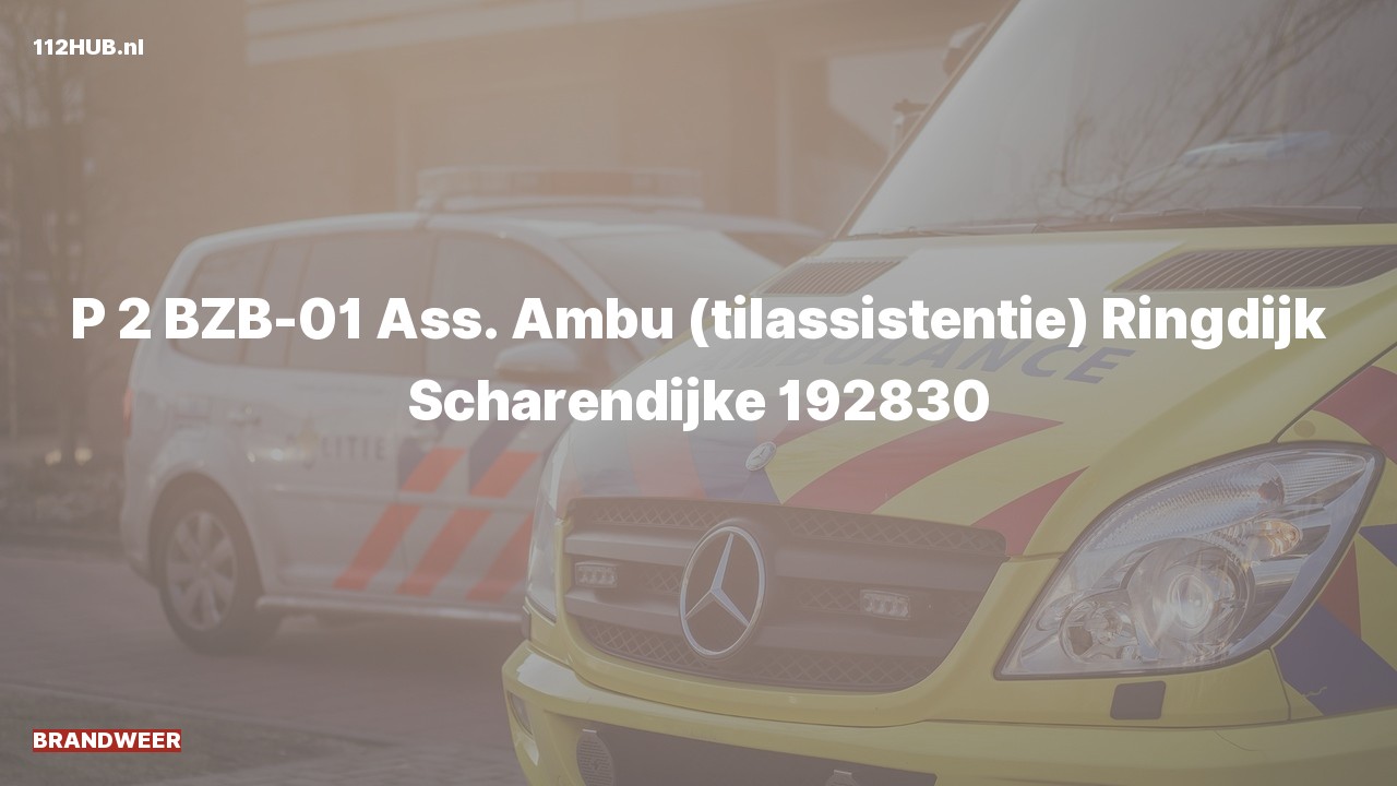 Deelafbeelding voor De brandweer is met gepaste spoed uitgerukt voor ambulance-assistentie naar de Ringdijk in Scharendijke