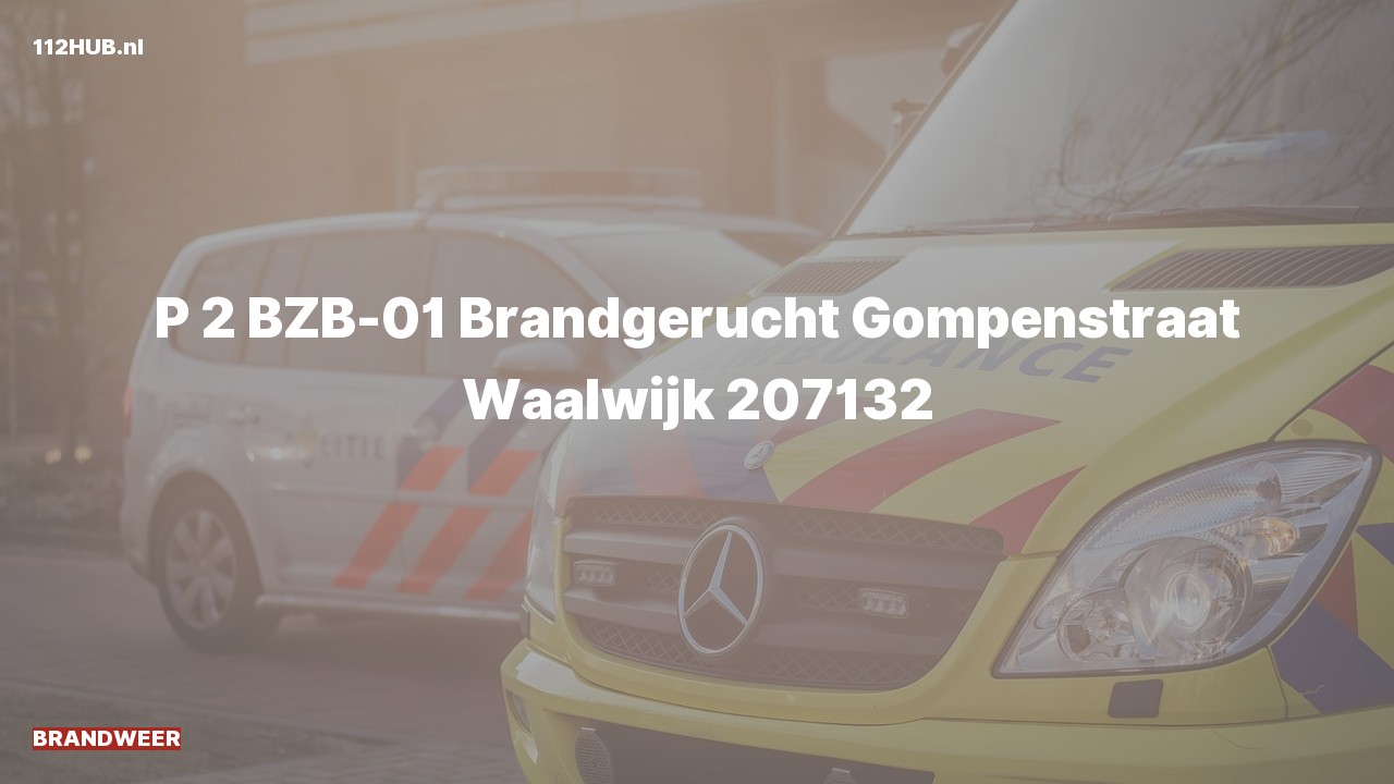 Deelafbeelding voor Brandweer met gepaste spoed voor brandgerucht naar de Gompenstraat in Waalwijk.