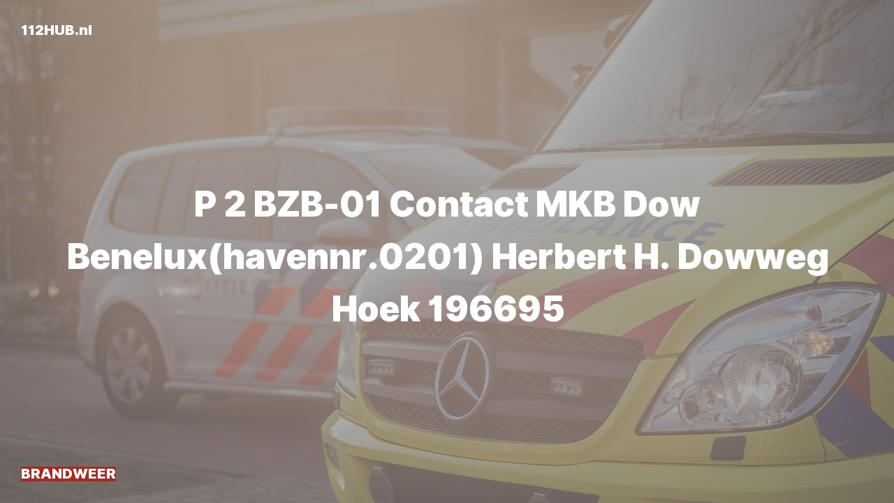 Deelafbeelding voor Brandweer met gepaste spoed contact meldkamer naar de Herbert H. Dowweg in Hoek.