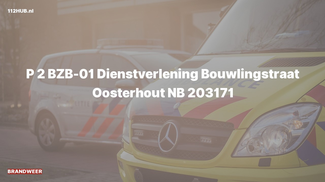 Deelafbeelding voor Brandweer met gepaste spoed naar de Bouwlingstraat in Oosterhout.