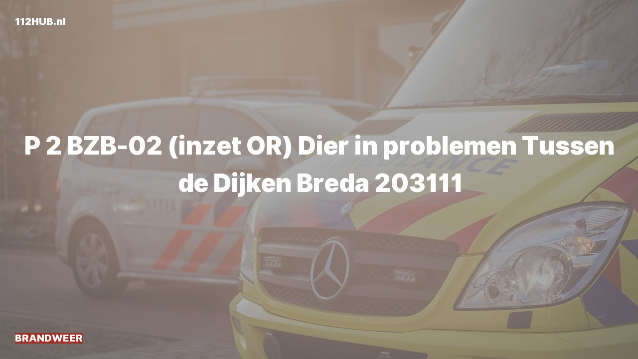 Deelafbeelding voor Brandweer met gepaste spoed naar de Tussen de Dijken in Breda.