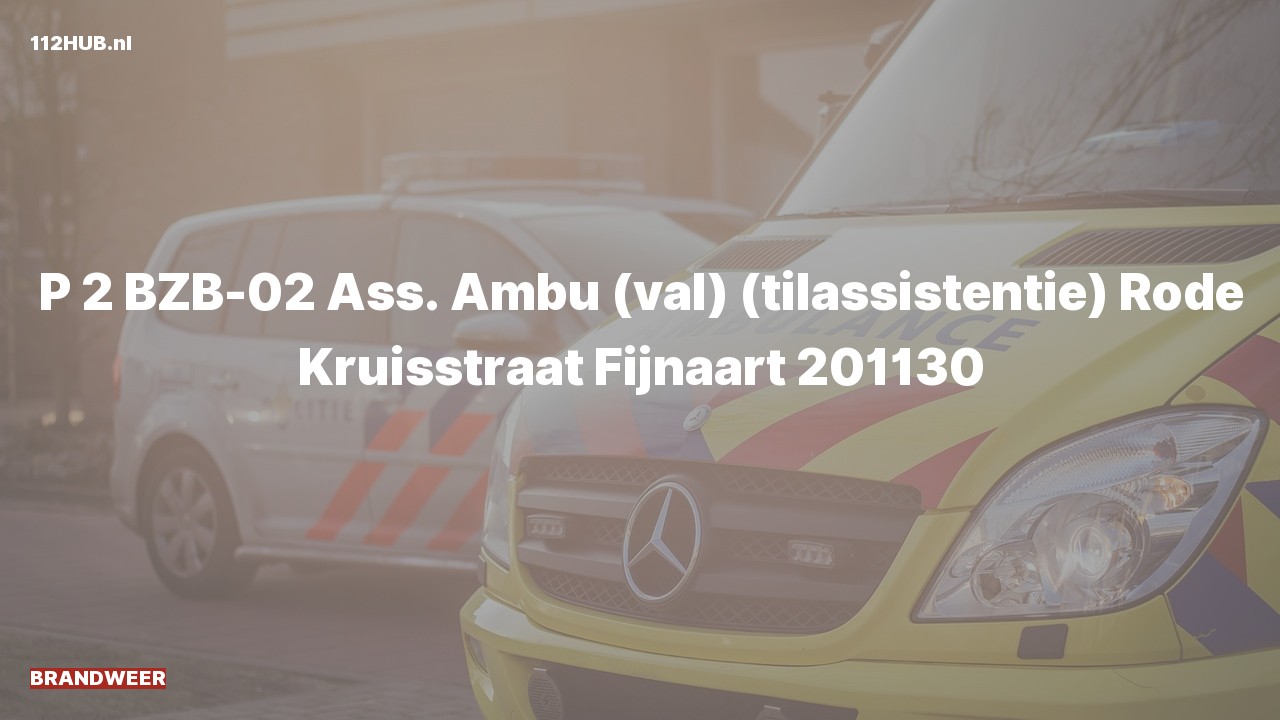 Deelafbeelding voor Brandweer met gepaste spoed voor ambulance-assistentie naar de Rode Kruisstraat in Fijnaart.