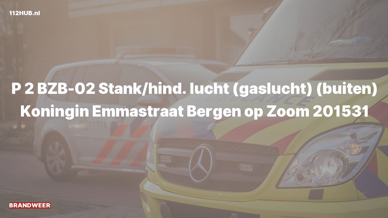 Deelafbeelding voor De brandweer is met gepaste spoed uitgerukt voor stank of gaslucht naar de Koningin Emmastraat in Bergen op Zoom