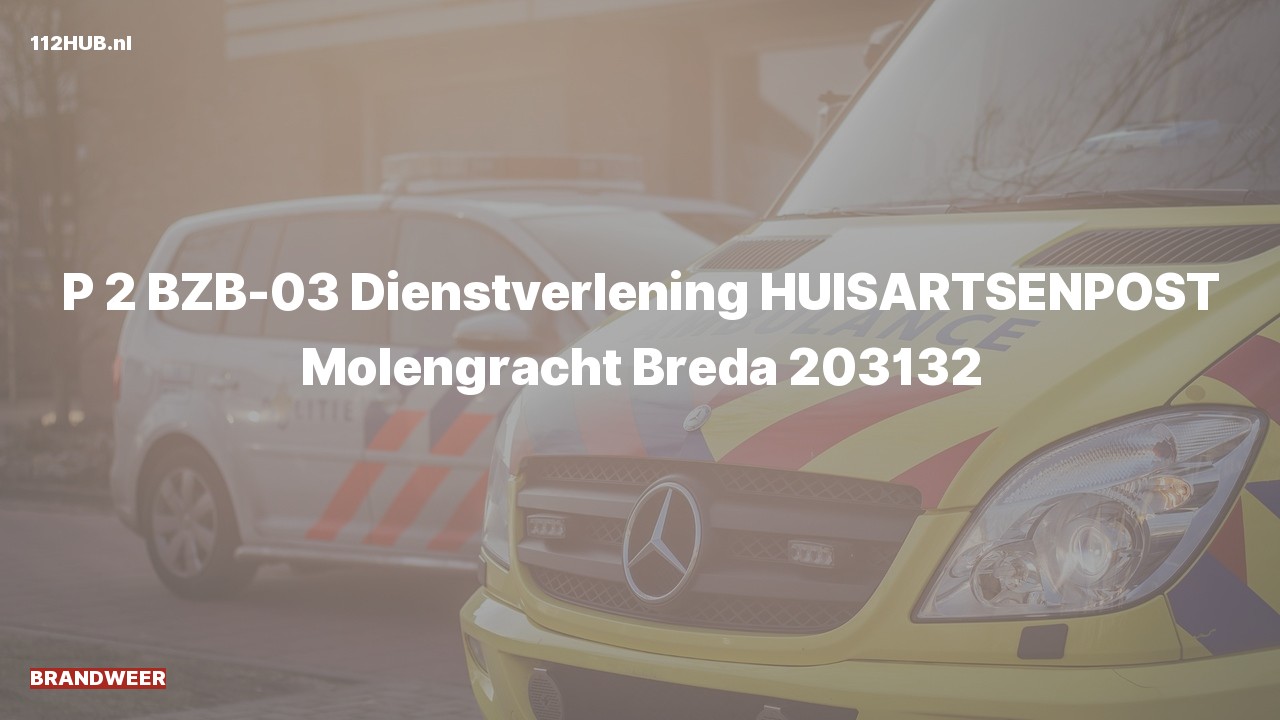 Deelafbeelding voor Brandweer met gepaste spoed naar de Molengracht in Breda.