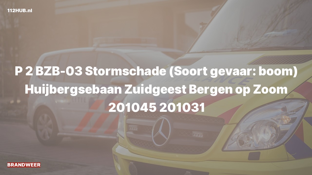 Deelafbeelding voor Brandweer met gepaste spoed naar de Huijbergsebaan in Bergen op Zoom.