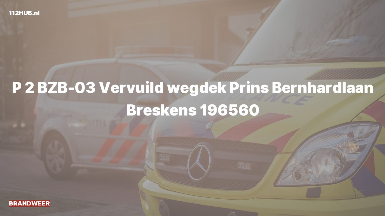 Deelafbeelding voor P2000-melding.