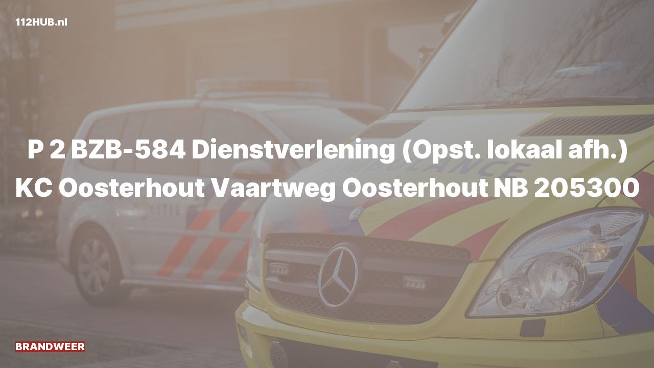 Deelafbeelding voor Brandweer met gepaste spoed naar de Vaartweg in Oosterhout.