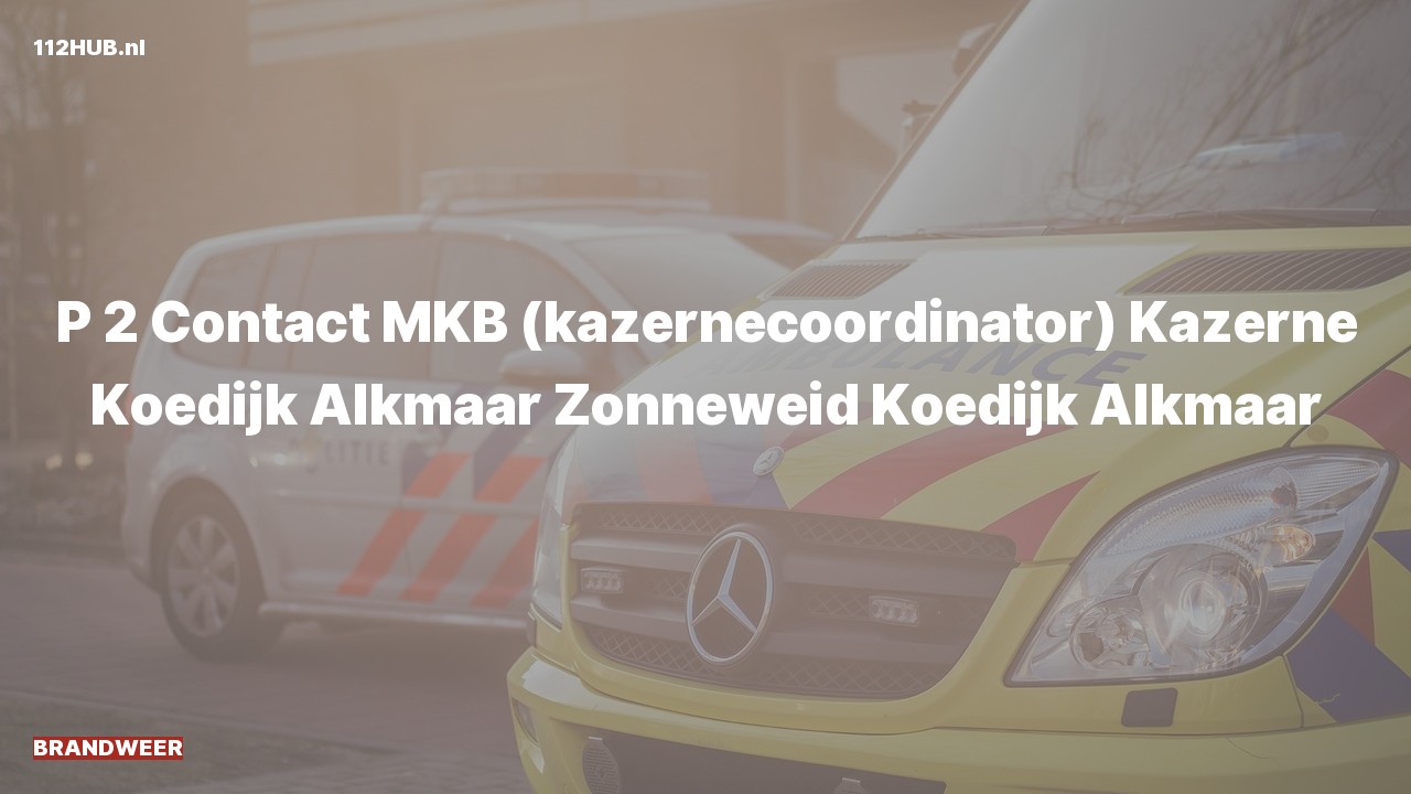 Deelafbeelding voor Brandweer met gepaste spoed contact meldkamer naar de Zonneweid in Koedijk.