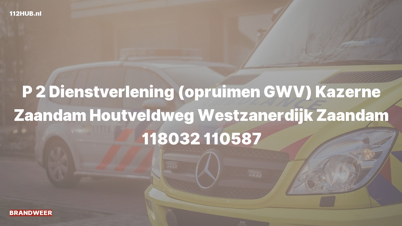 Deelafbeelding voor Brandweer met gepaste spoed naar de Houtveldweg in Zaandam.