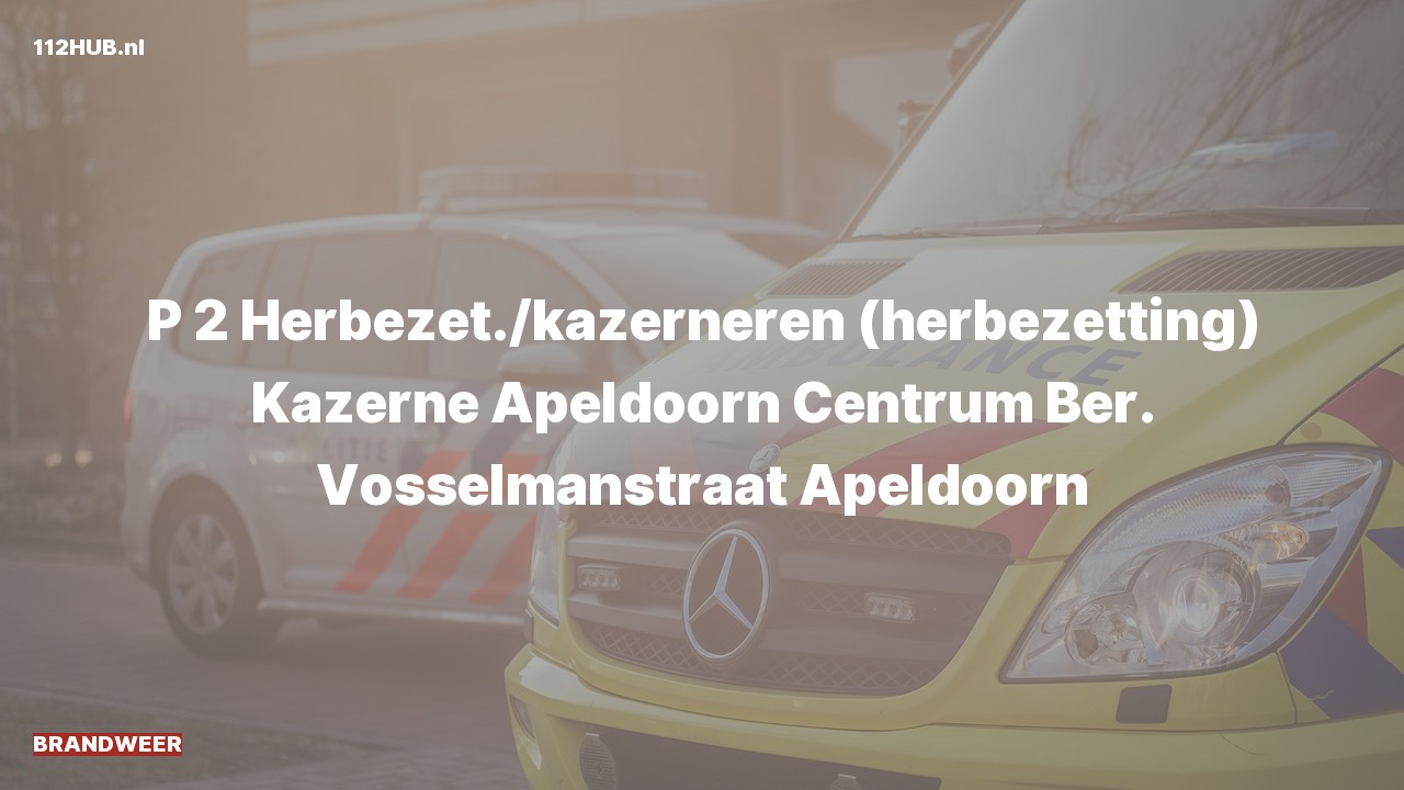 Deelafbeelding voor Brandweer met gepaste spoed naar de Vosselmanstraat in Apeldoorn.