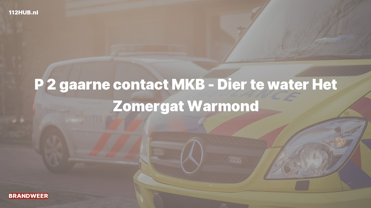 Deelafbeelding voor P2000-melding contact meldkamer.