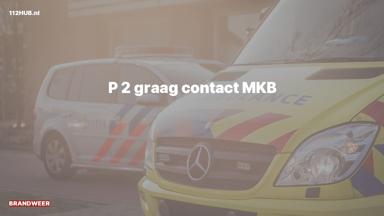 Deelafbeelding voor P2000-melding contact meldkamer.