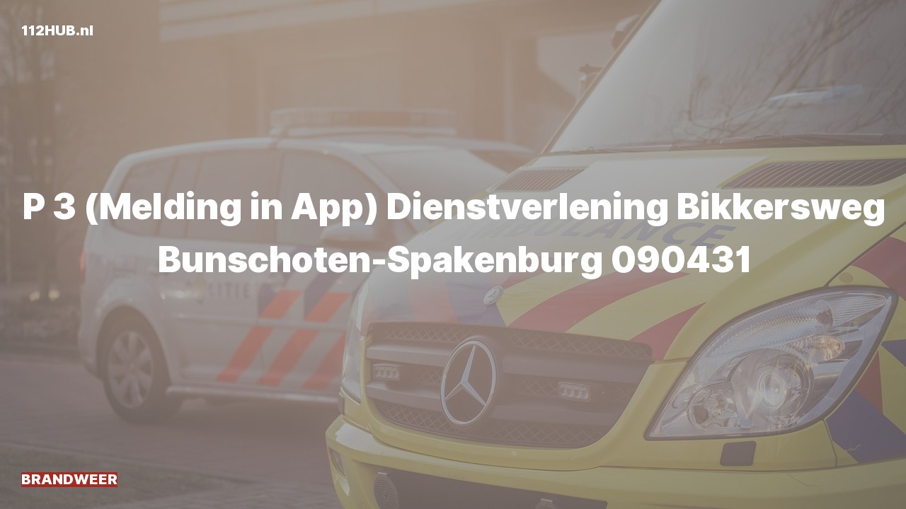 Deelafbeelding voor P2000-melding.