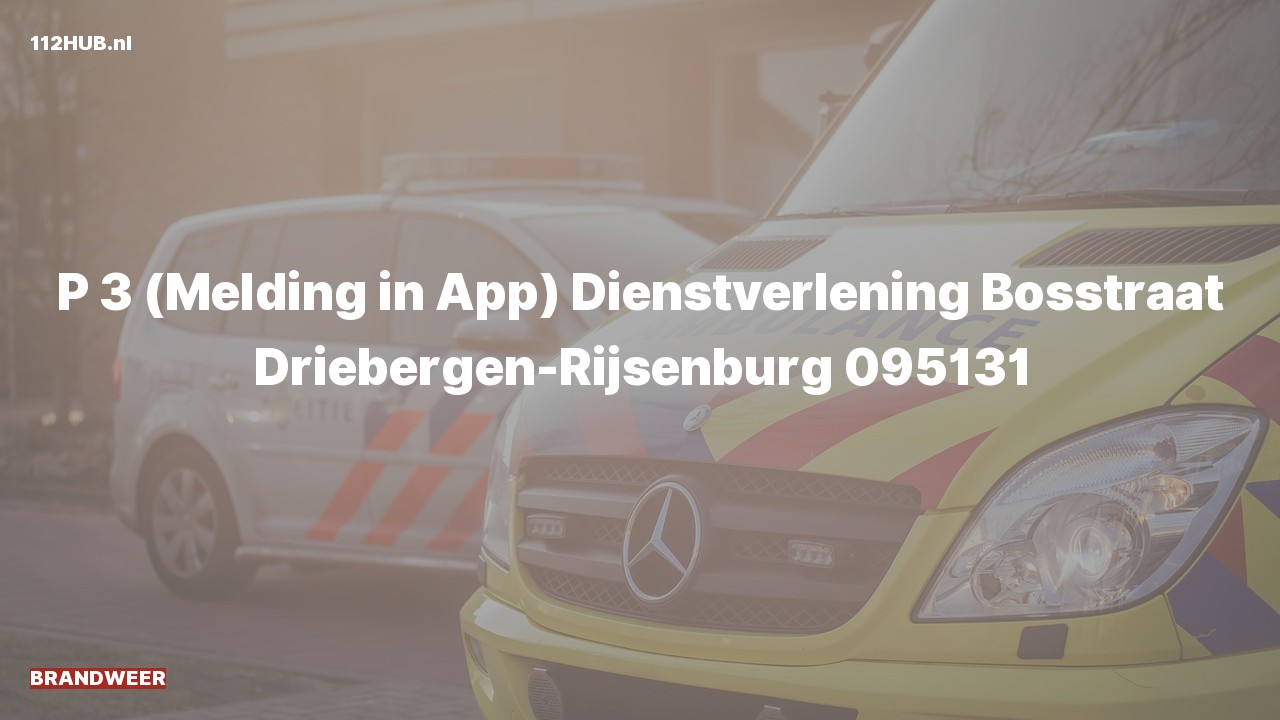Deelafbeelding voor Brandweer naar de Bosstraat in Driebergen-Rijsenburg.