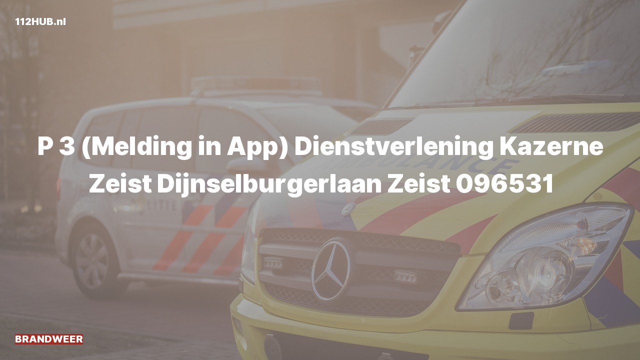 Deelafbeelding voor Brandweer naar de Dijnselburgerlaan in Zeist.