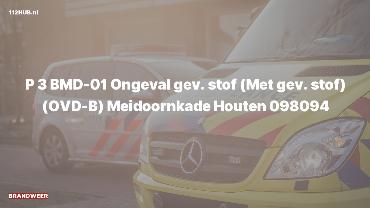 Deelafbeelding voor Brandweer naar de Meidoornkade in Houten.