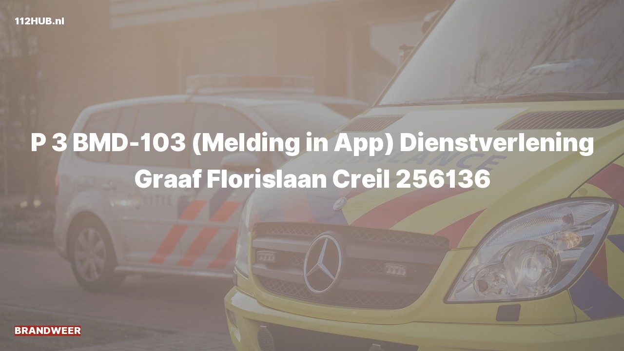 Deelafbeelding voor Brandweer naar de Graaf Florislaan in Creil.