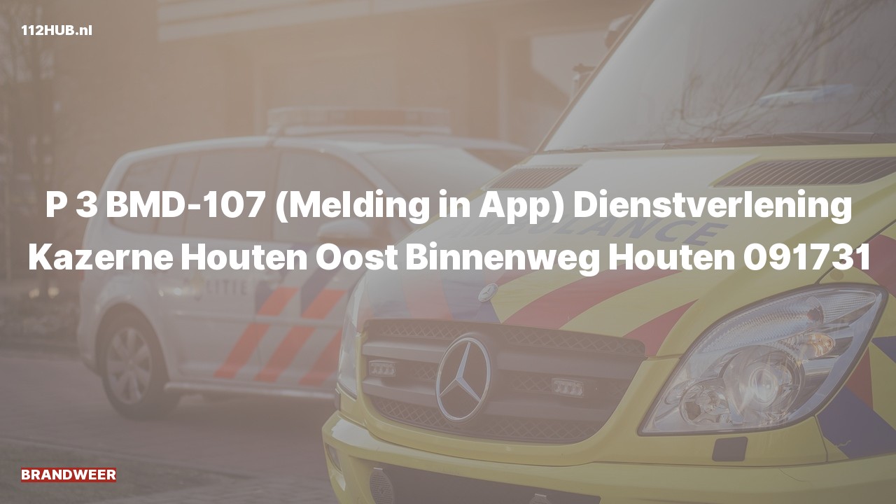 Deelafbeelding voor Brandweer naar de Binnenweg in Houten.