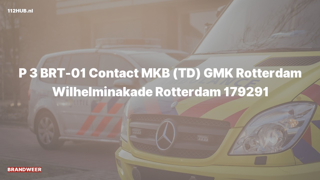 Deelafbeelding voor Brandweer contact meldkamer naar de Wilhelminakade in Rotterdam.