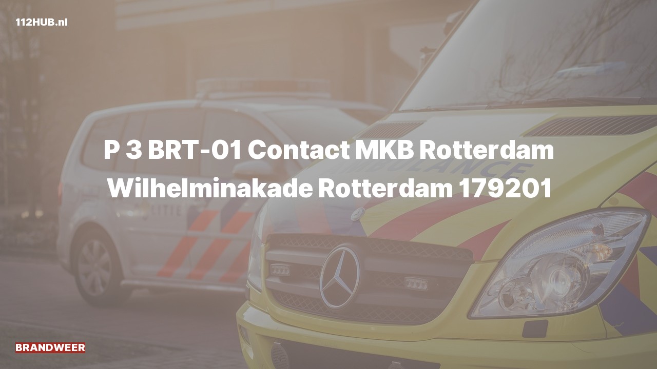 Deelafbeelding voor Brandweer contact meldkamer naar de Wilhelminakade in Rotterdam.