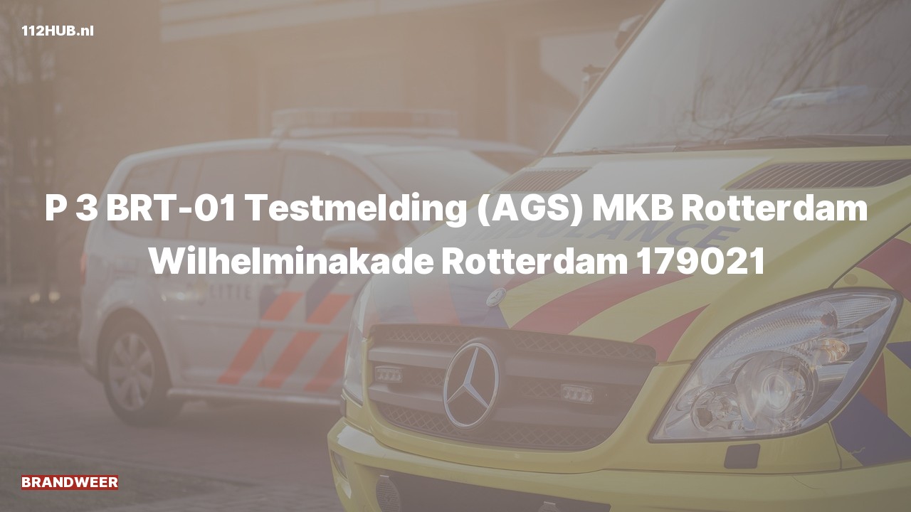 Deelafbeelding voor De brandweer is uitgerukt (systeemtest) naar de Wilhelminakade in Rotterdam