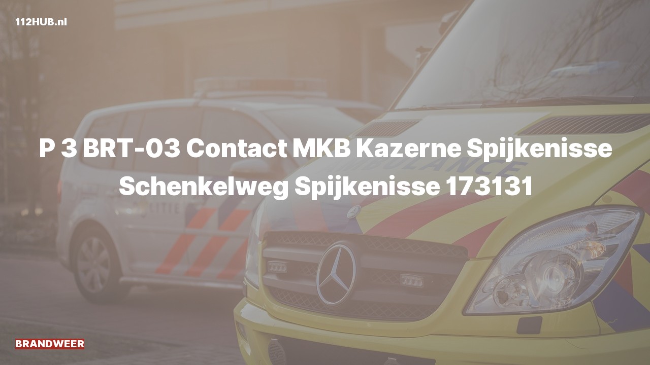 Deelafbeelding voor Brandweer contact meldkamer naar de Schenkelweg in Spijkenisse.