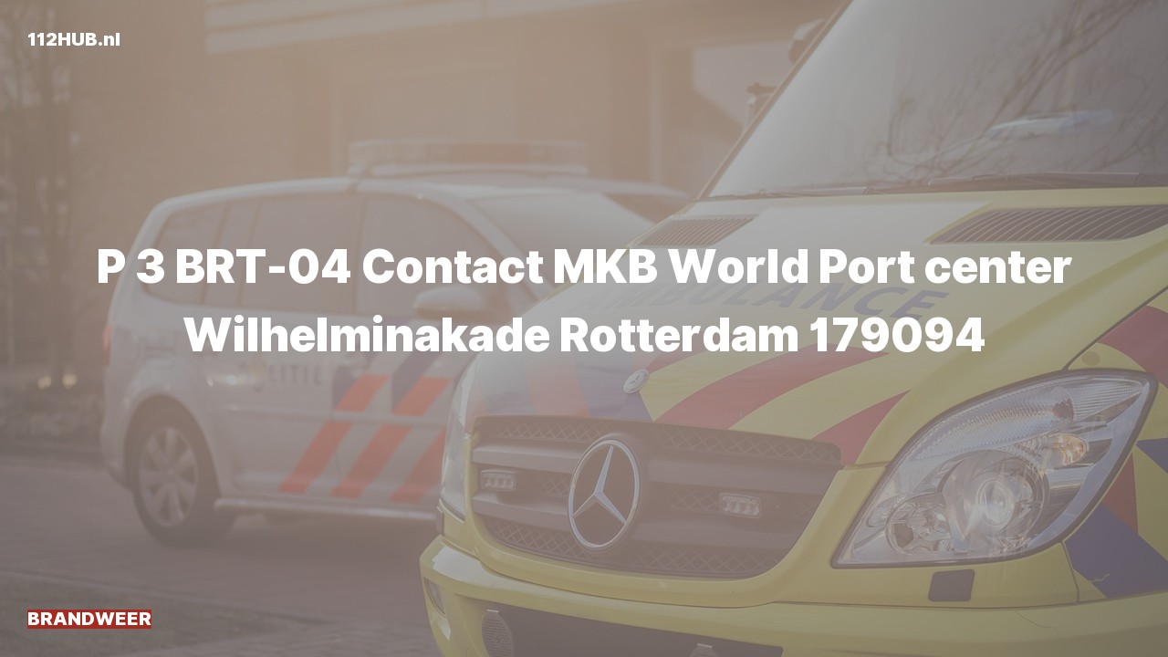 Deelafbeelding voor Brandweer contact meldkamer naar de Wilhelminakade in Rotterdam.