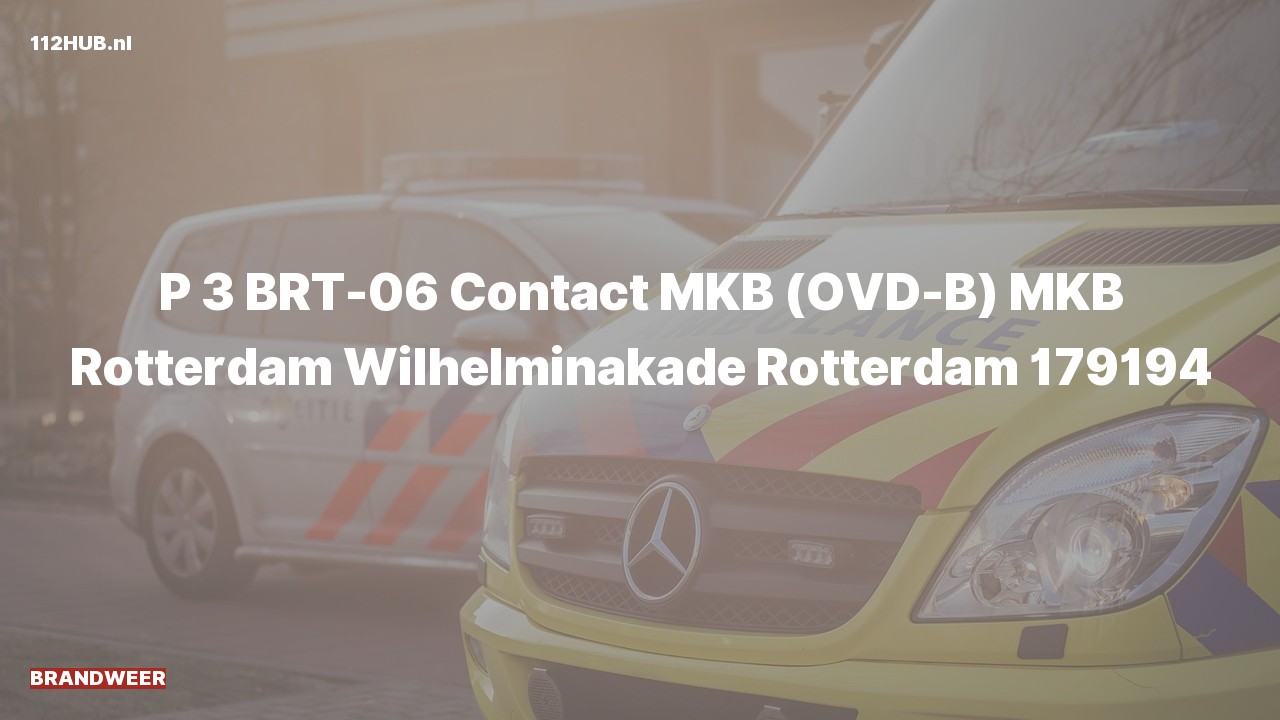 Deelafbeelding voor Brandweer contact meldkamer naar de Wilhelminakade in Rotterdam.