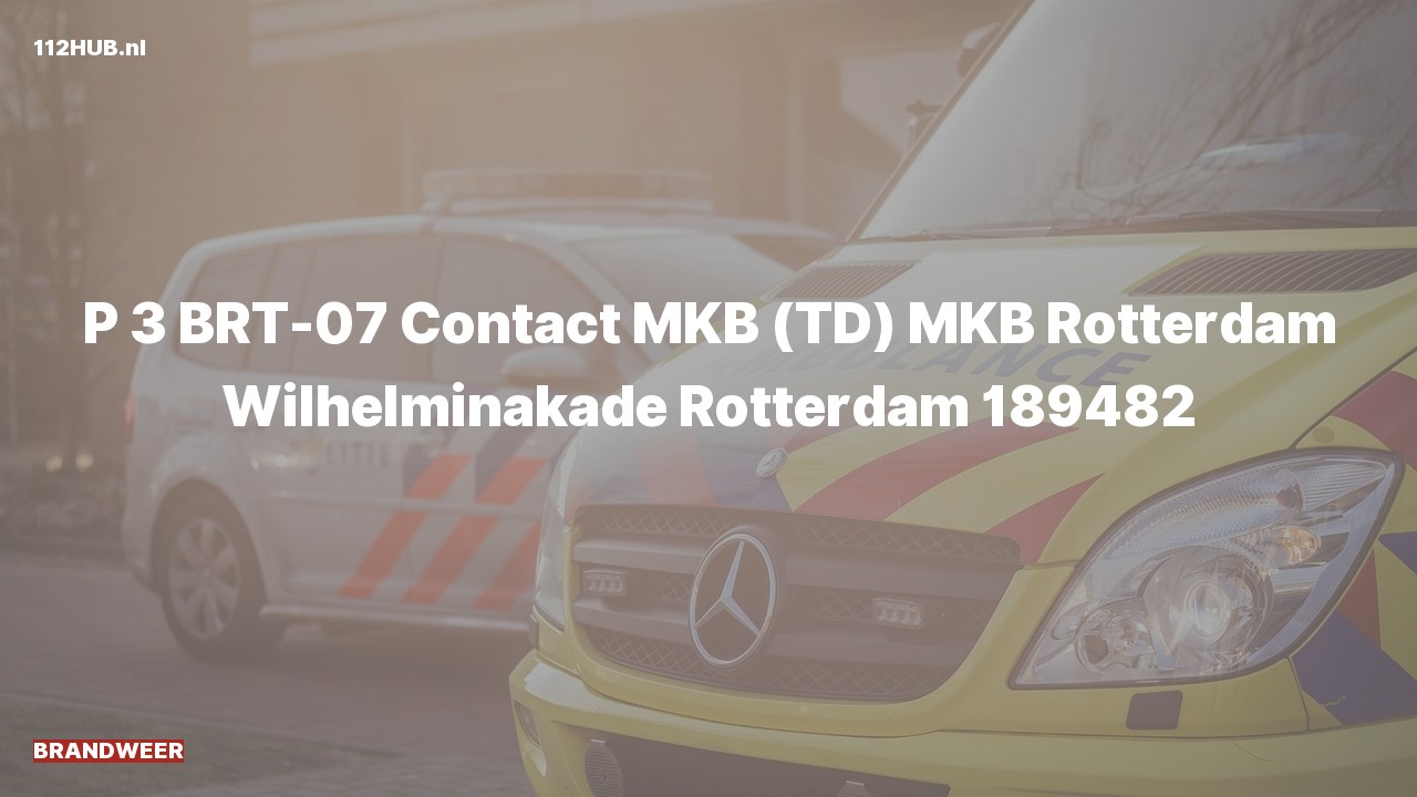 Deelafbeelding voor Brandweer contact meldkamer naar de Wilhelminakade in Rotterdam.