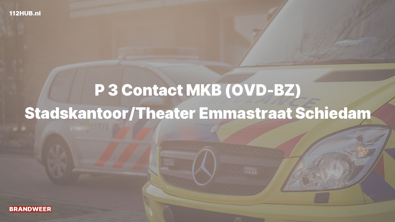 Deelafbeelding voor Brandweer contact meldkamer naar de Emmastraat in Schiedam.