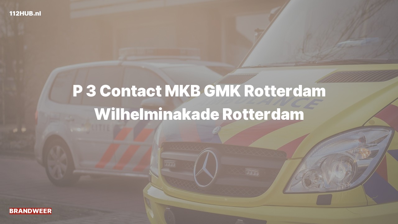 Deelafbeelding voor De brandweer is uitgerukt voor contact met de meldkamer naar de Wilhelminakade in Rotterdam