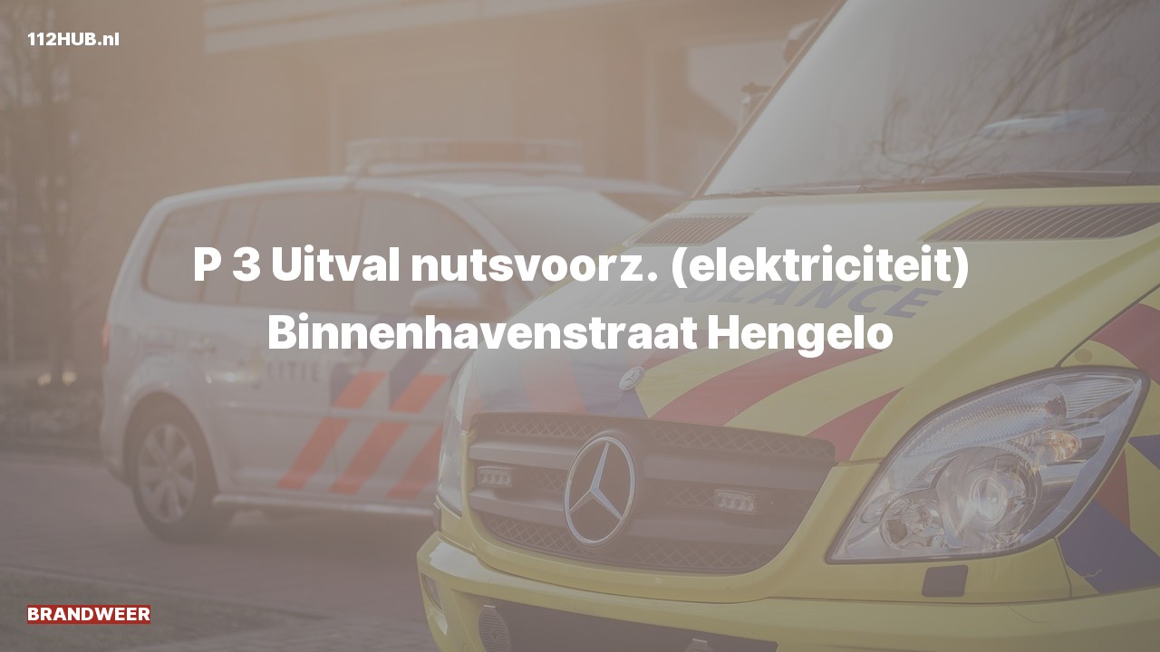 Deelafbeelding voor Brandweer naar de Binnenhavenstraat in Hengelo.