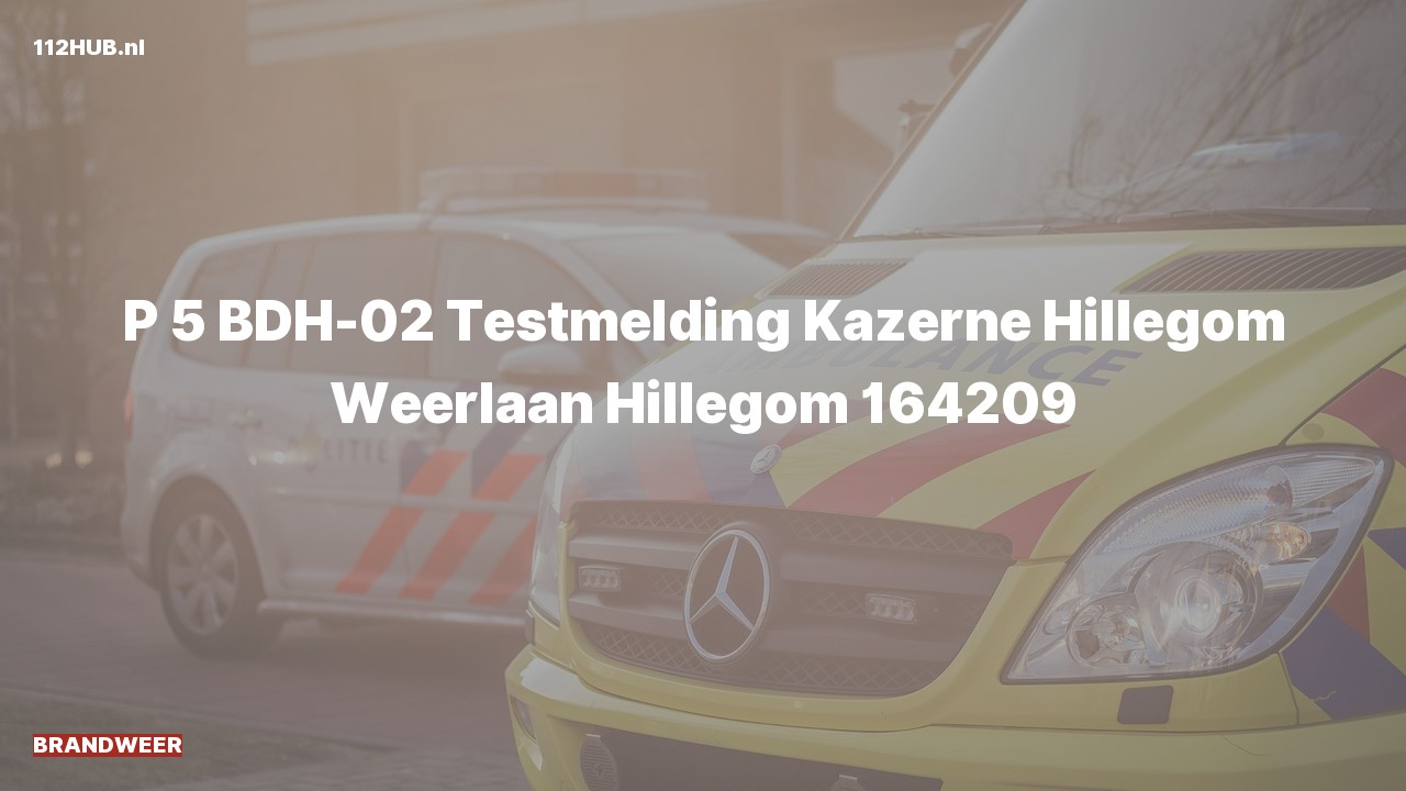 Deelafbeelding voor Brandweer naar de Weerlaan in Hillegom.