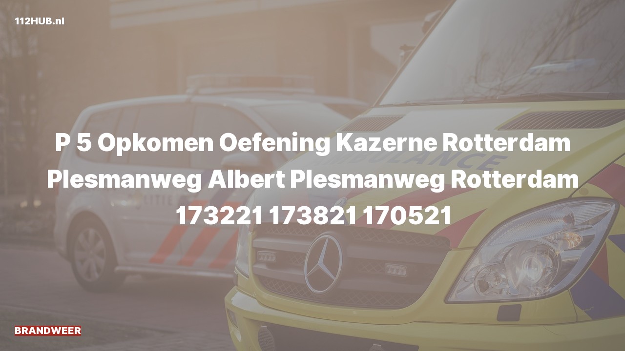 Deelafbeelding voor P2000-melding oefening.