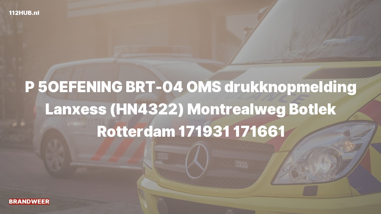 Deelafbeelding voor Brandweer oefening naar de Montrealweg in Botlek Rotterdam.