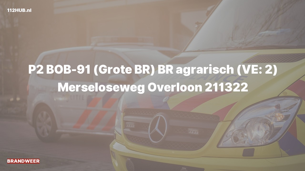 Deelafbeelding voor De brandweer is met gepaste spoed uitgerukt voor een brand naar de Merseloseweg in Overloon