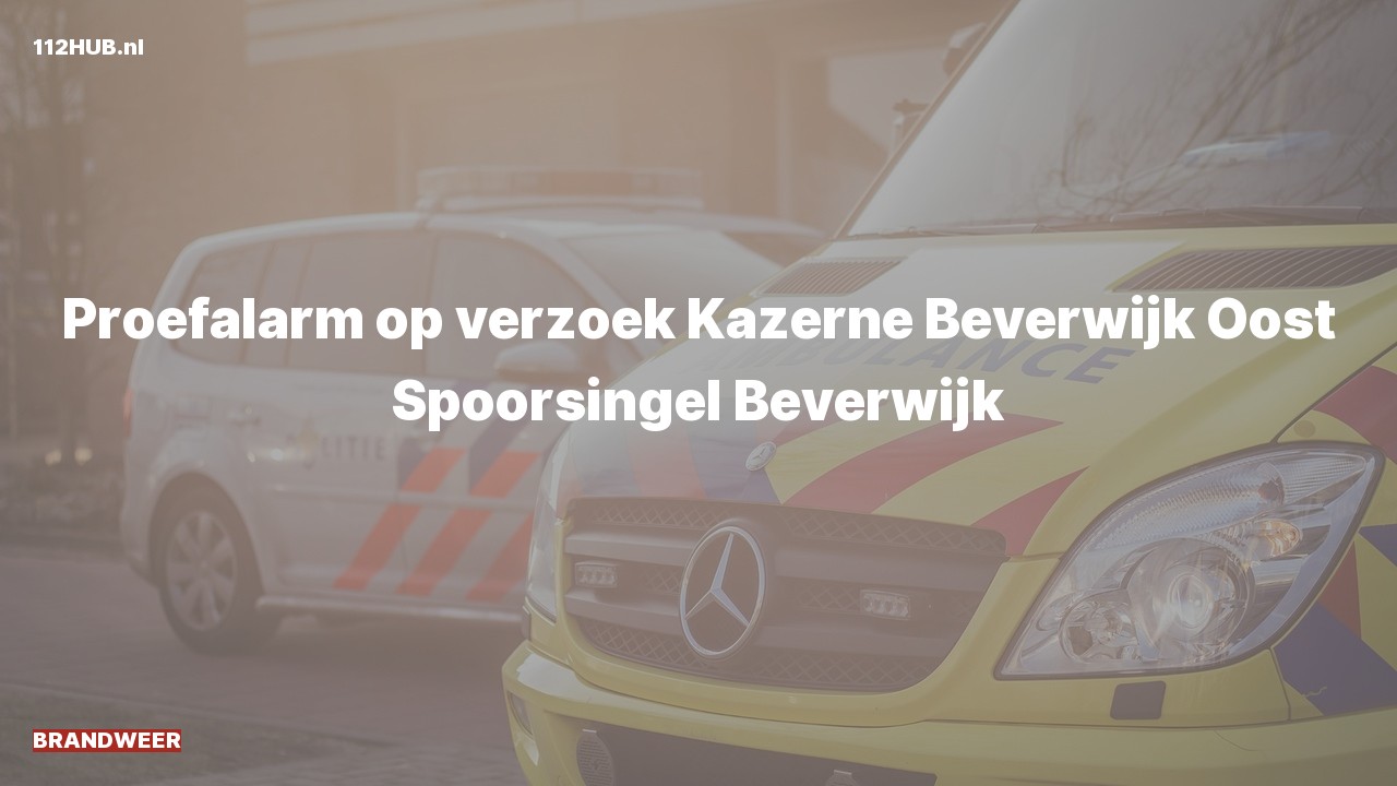 Deelafbeelding voor Brandweer (proefalarm) naar de Spoorsingel in Beverwijk.