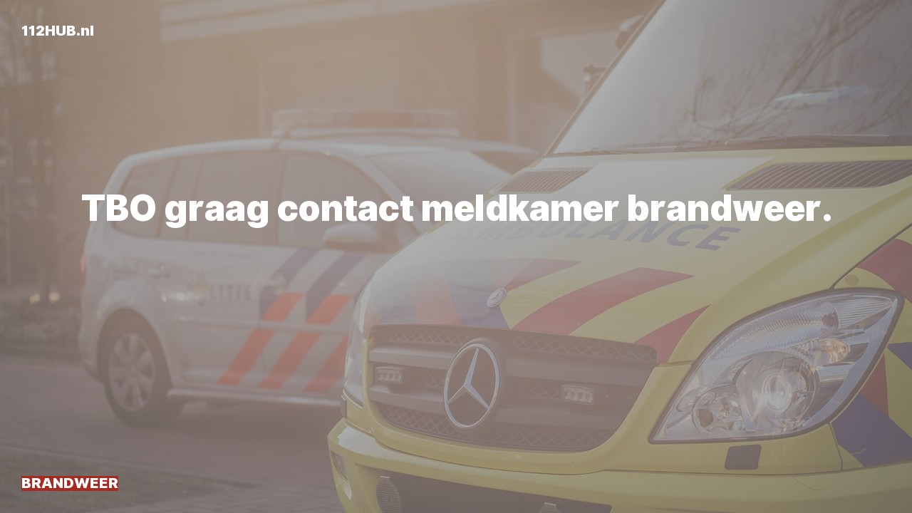 Deelafbeelding voor Brandweer graag contact.