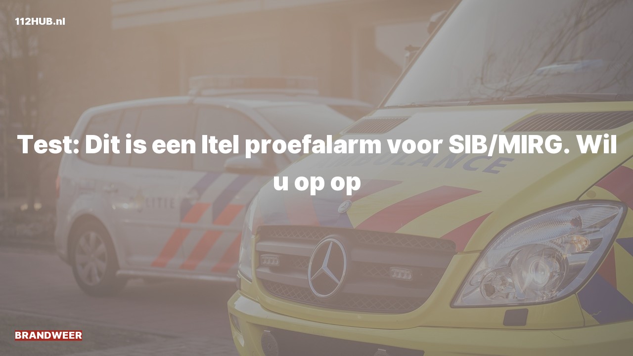 Deelafbeelding voor Brandweer (proefalarm).
