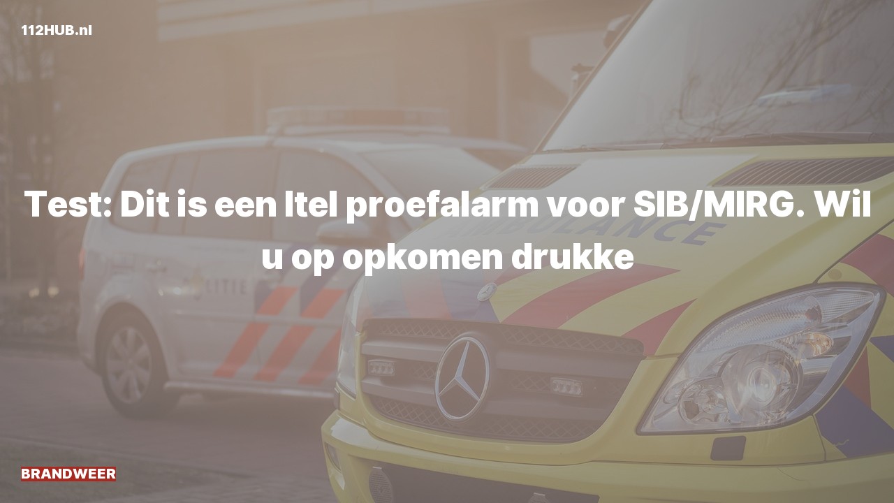 Deelafbeelding voor Brandweer (proefalarm).