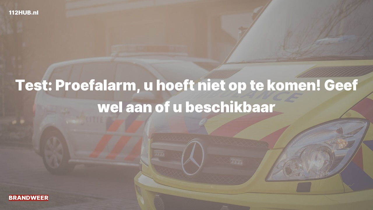 Deelafbeelding voor Brandweer (proefalarm).