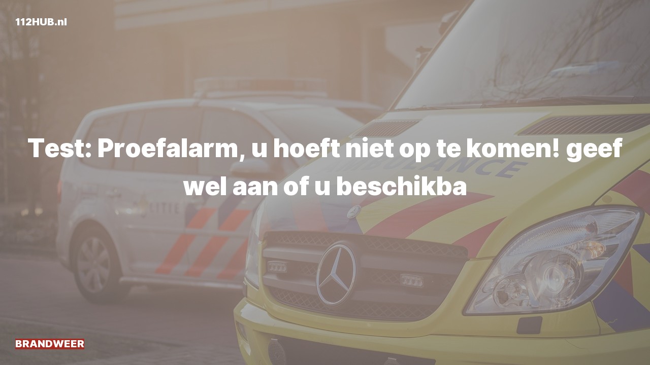 Deelafbeelding voor Brandweer (proefalarm).
